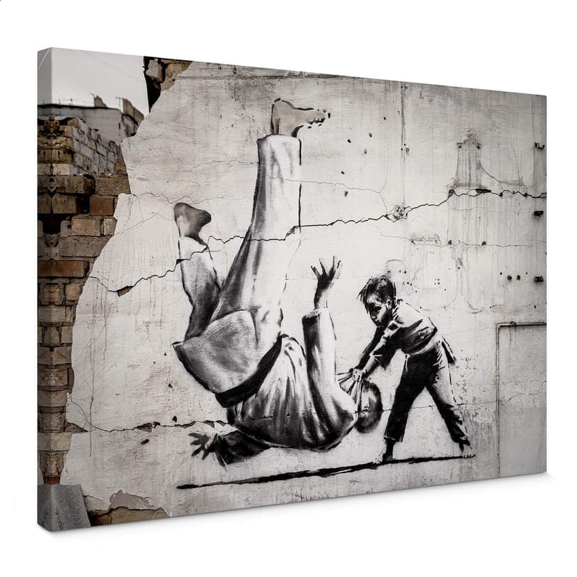Lienzo Banksy en Ucrania - Un pequeño judoka