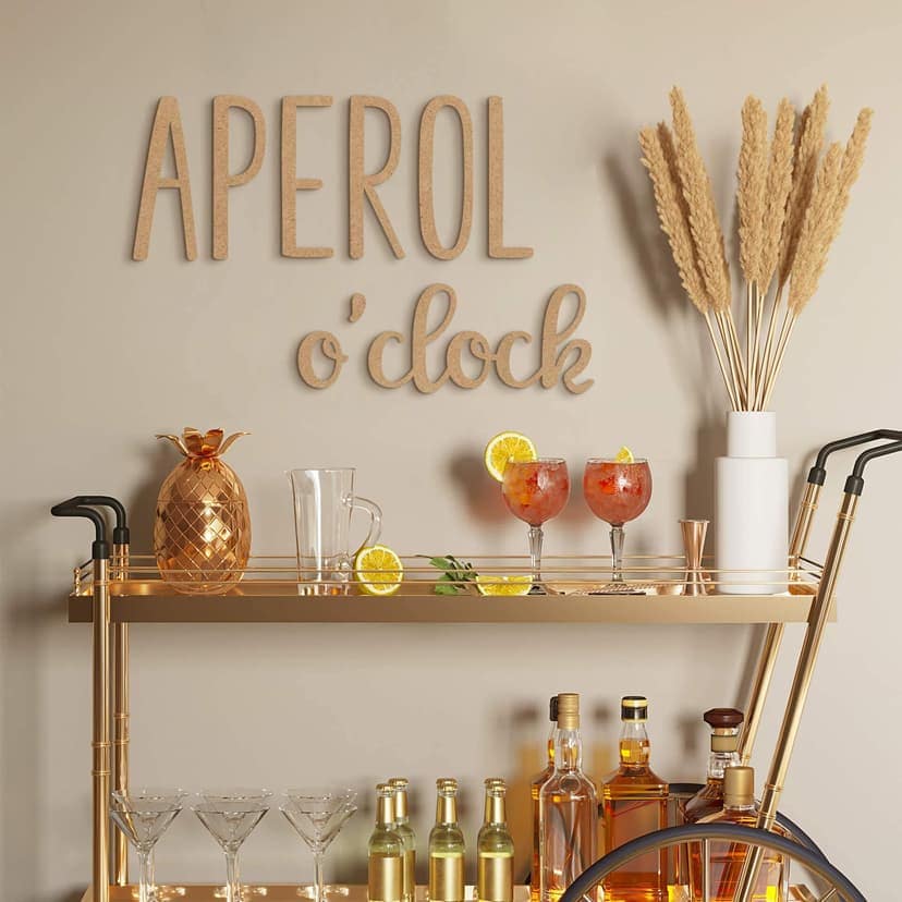 letras 3D - Cocina - Aperol en punto - MDF naturaleza