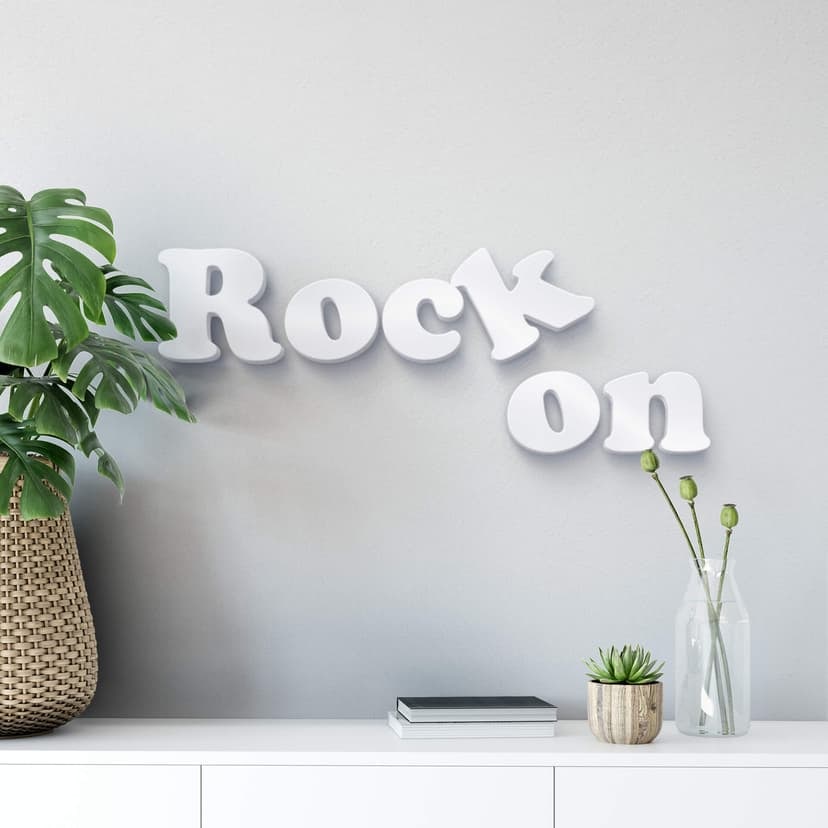 Letras decorativas 3D Rock on