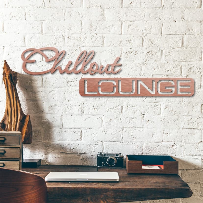 Letras de aluminio Dibond - Efecto cobre - Chillout Lounge