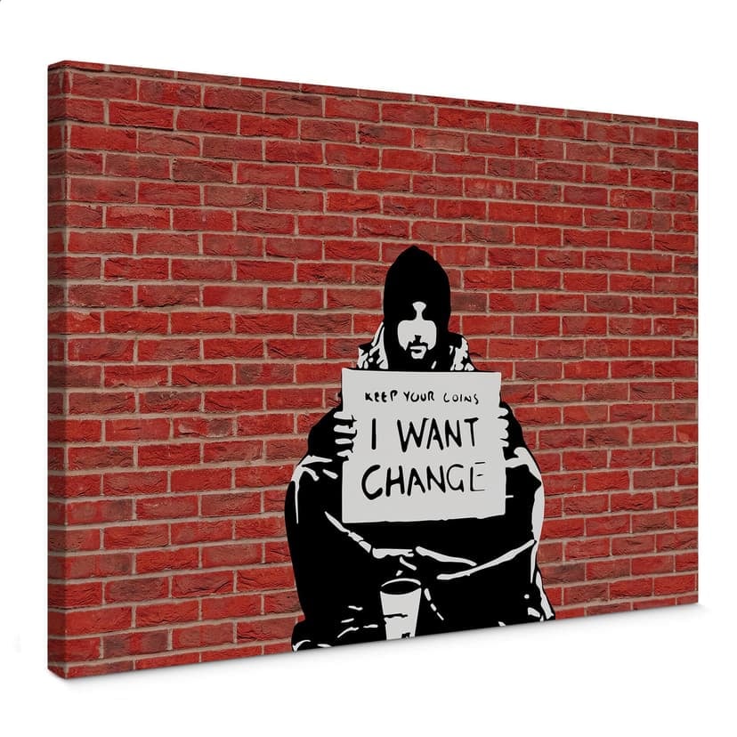 Lienzo Banksy - Guardar monedas
