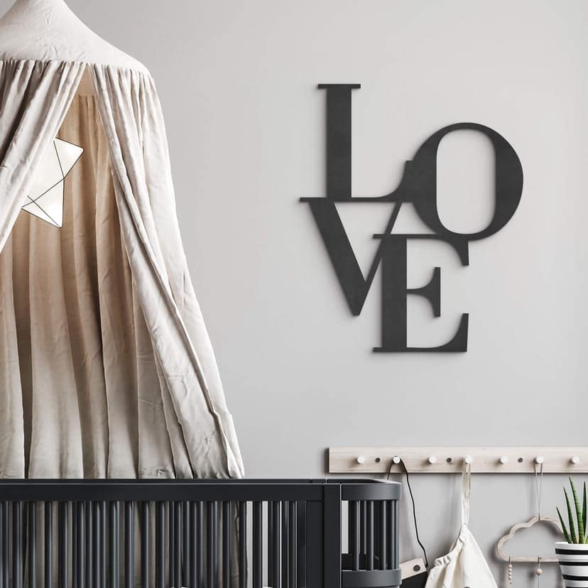 Letras de madera MDF Love modern