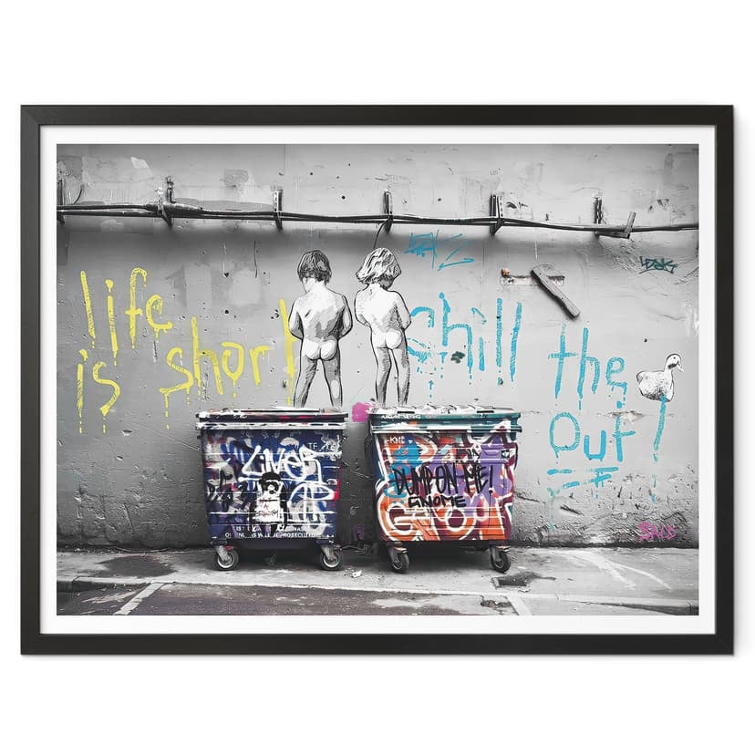 Póster Banksy - La vida es breve