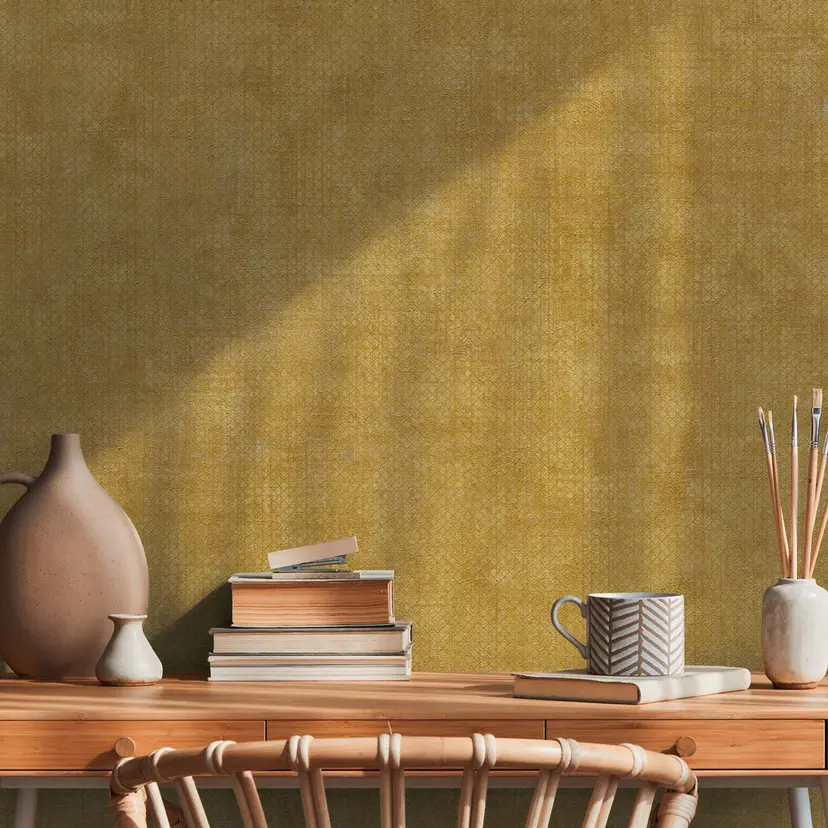 Papel pintado moderno amarillo diseño no tejido papel pintado no tejido cocina, salón