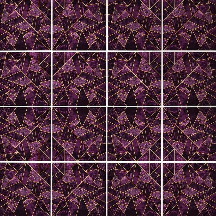 Azulejos Adhesivos Fredriksson - Zafiro violeta - Lote de 12