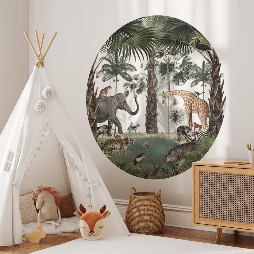 Vinilo decorativo Kikki Belle - Reino de los animales - Redondo