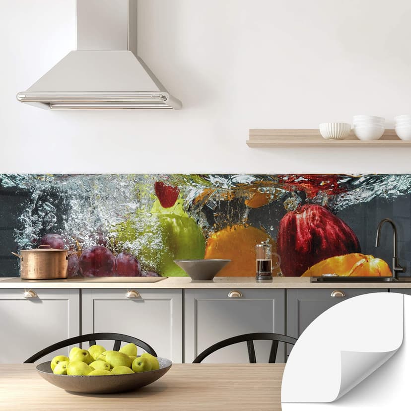 Salpicadero de cocina autoadhesivo Fruta refrescante