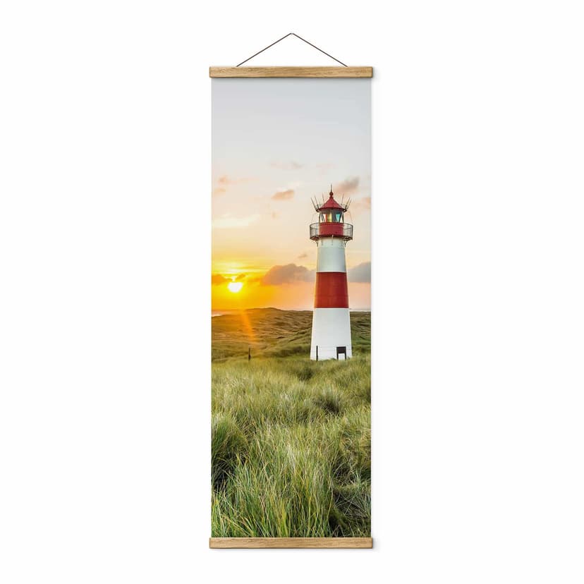Póster de tela Faro de Sylt - Panorama