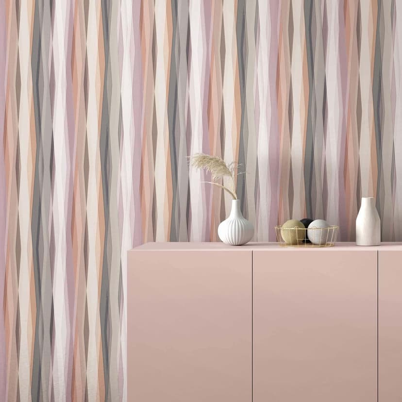 Papel pintado no tejido Rayas Moderno, Niños mate en beige