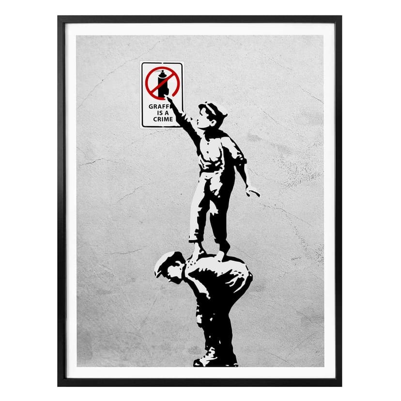 Póster Banksy - El graffiti es un delito