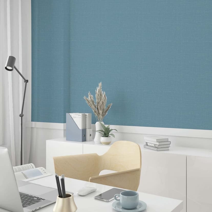 Papel pintado no tejido textura lisa moderno en azul