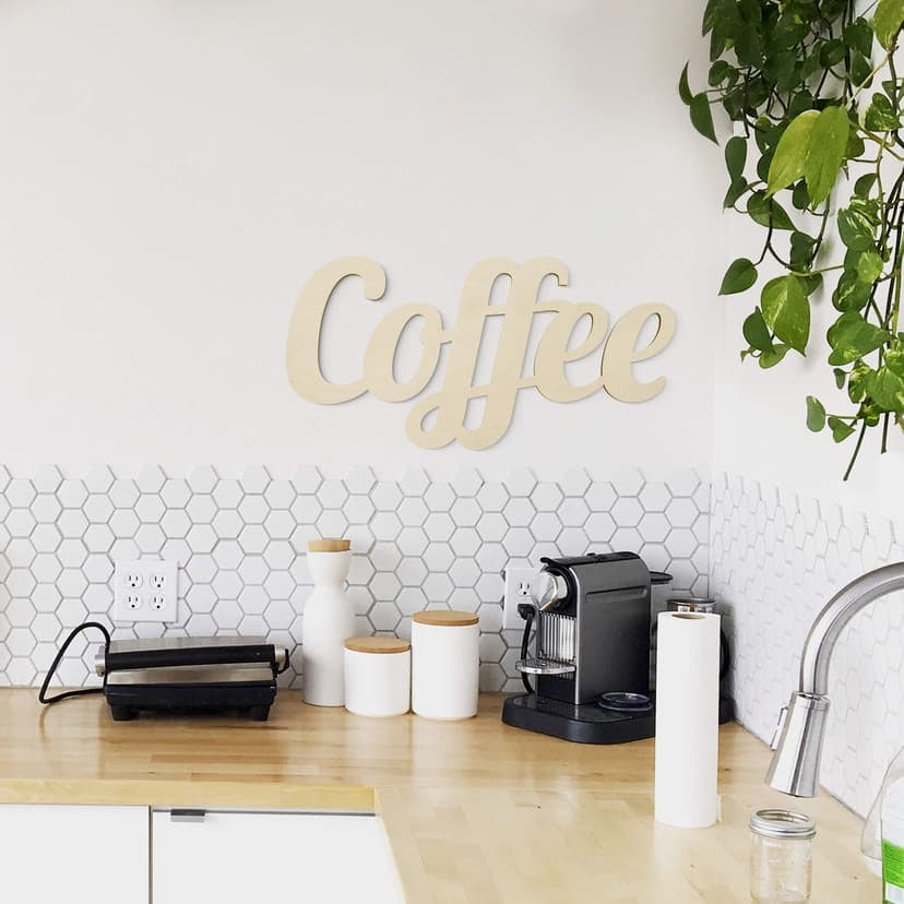 Letras de madera Café