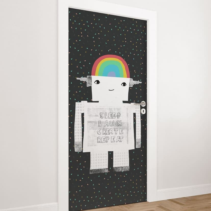 Puerta película arco iris robot Sleep Laugh Create - Treechild