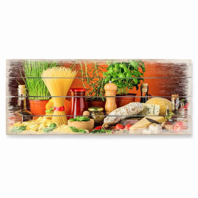 Cuadro de madera Cocina Italiana - Panorama