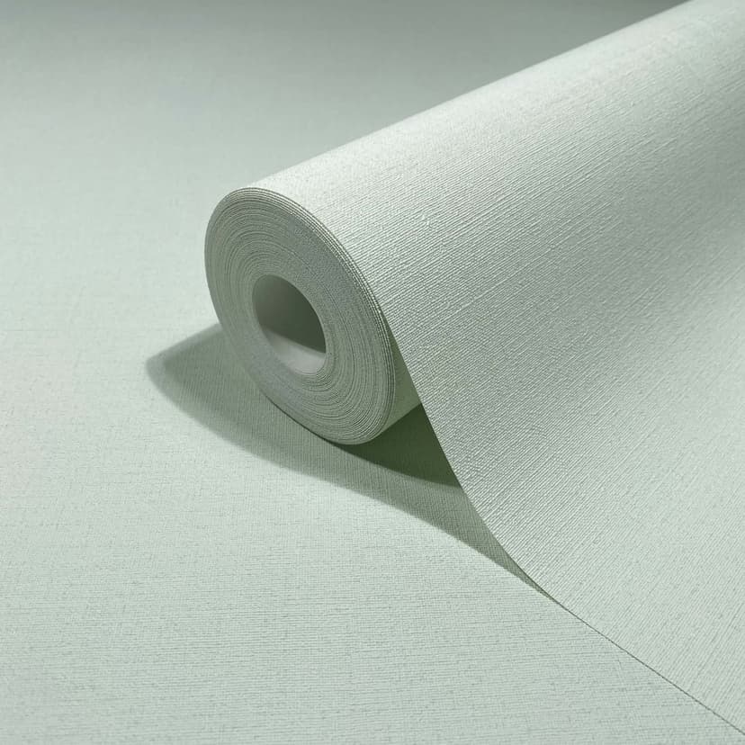 Papel pintado no tejido texturizado como moderno liso mate en verde claro