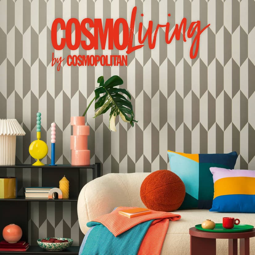 COSMOPOLITAN Papel pintado 3D plateado con efecto metálico - Papel pintado no tejido brillante