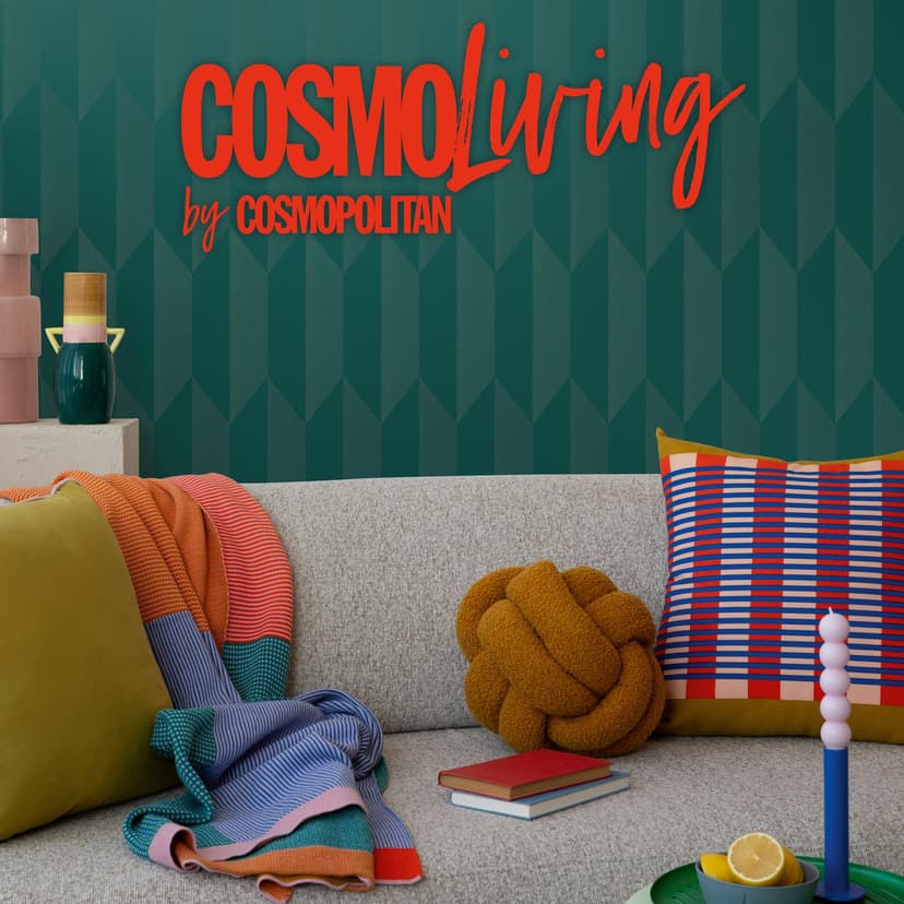 COSMOPOLITAN Papel pintado no tejido 3D Diseño verde petróleo Papel pintado de muestra con efecto metálico