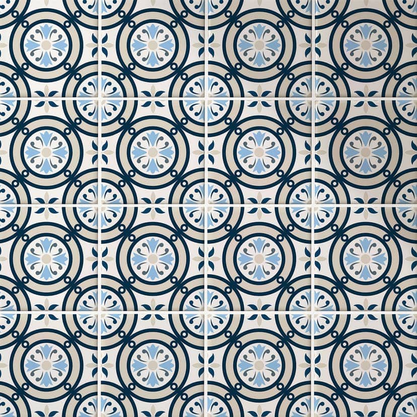 Azulejos Adhesivos florales - lote de 12