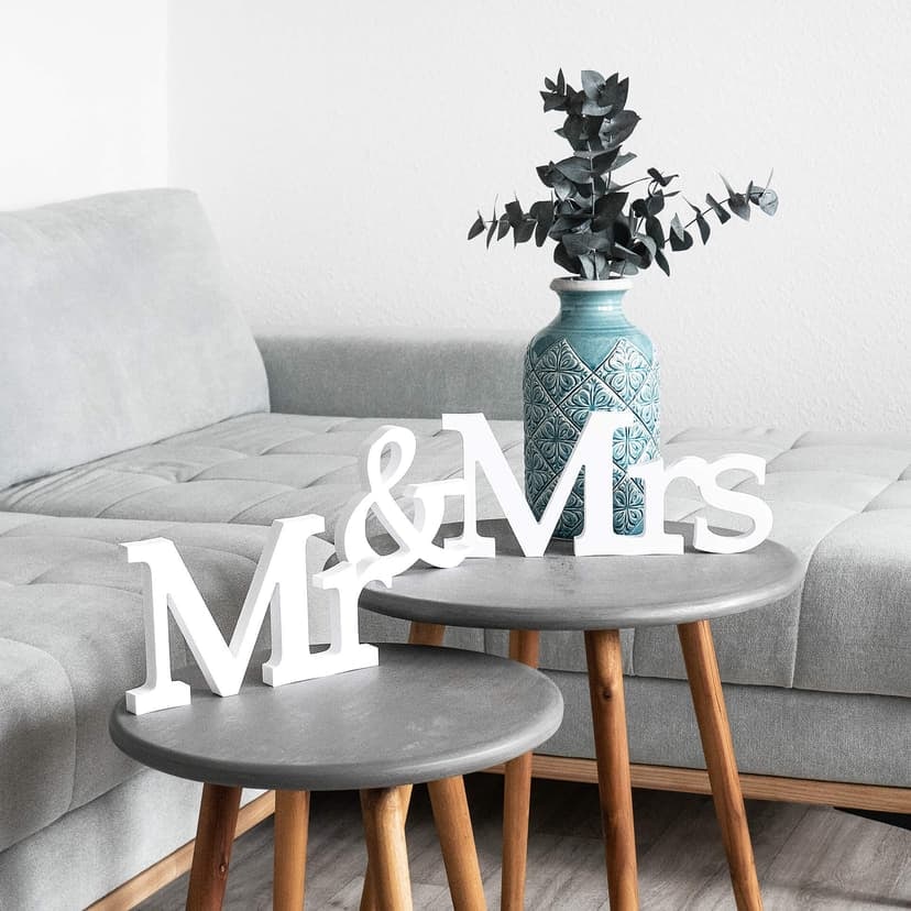 Letras decorativas 3D Mr & Mrs -Serife-