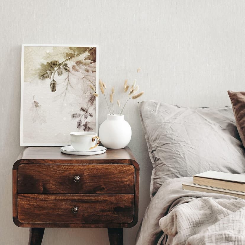 Papel pintado no tejido de aspecto textil con superficie texturada blanco, gris liso