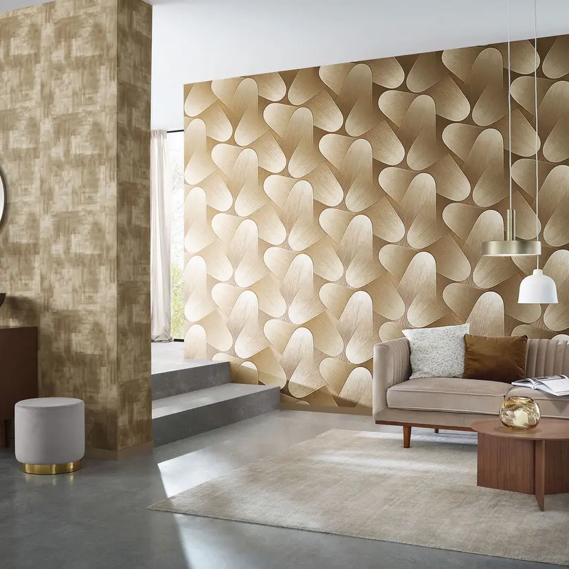 Papel pintado gráfico Elysium oro