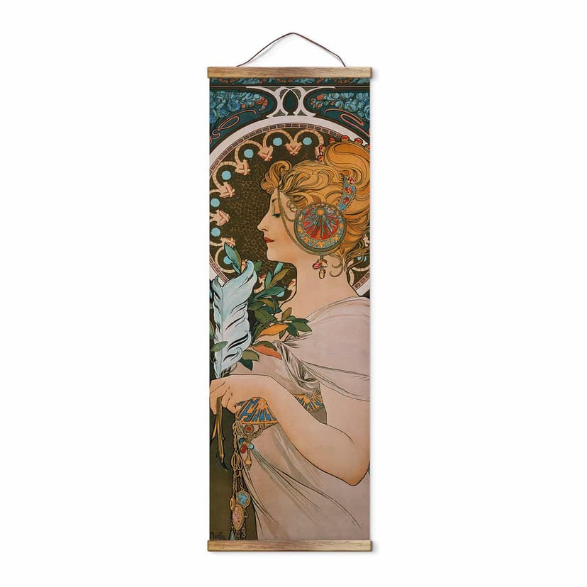 Póster de tela Mucha - La Pluma - Panorama