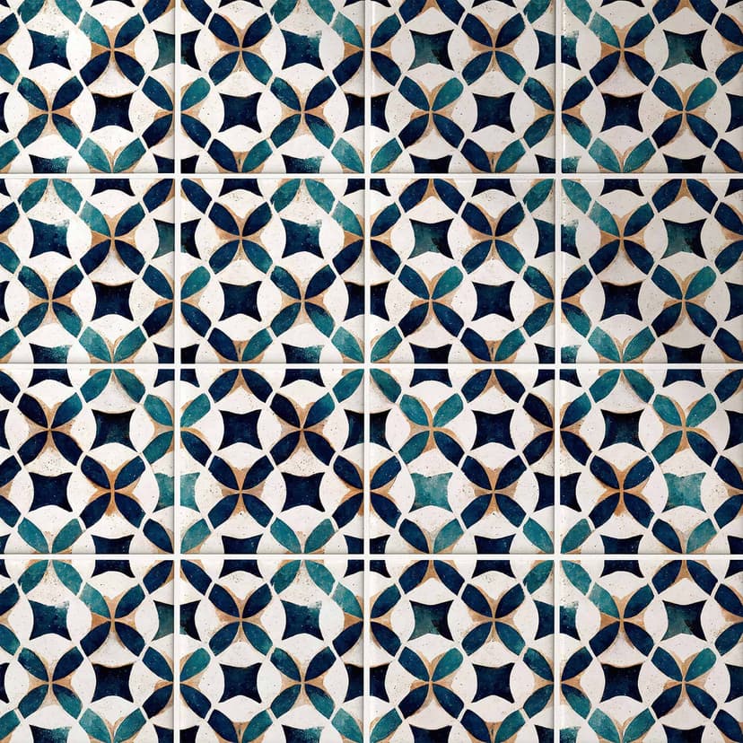 Azulejos Adhesivos Patrón Portugués Azulejo - Treechild - Lote de 12