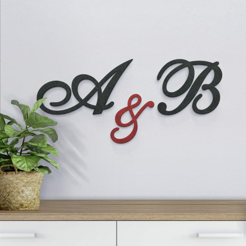 Letras de madera MDF - letras simples adornadas
