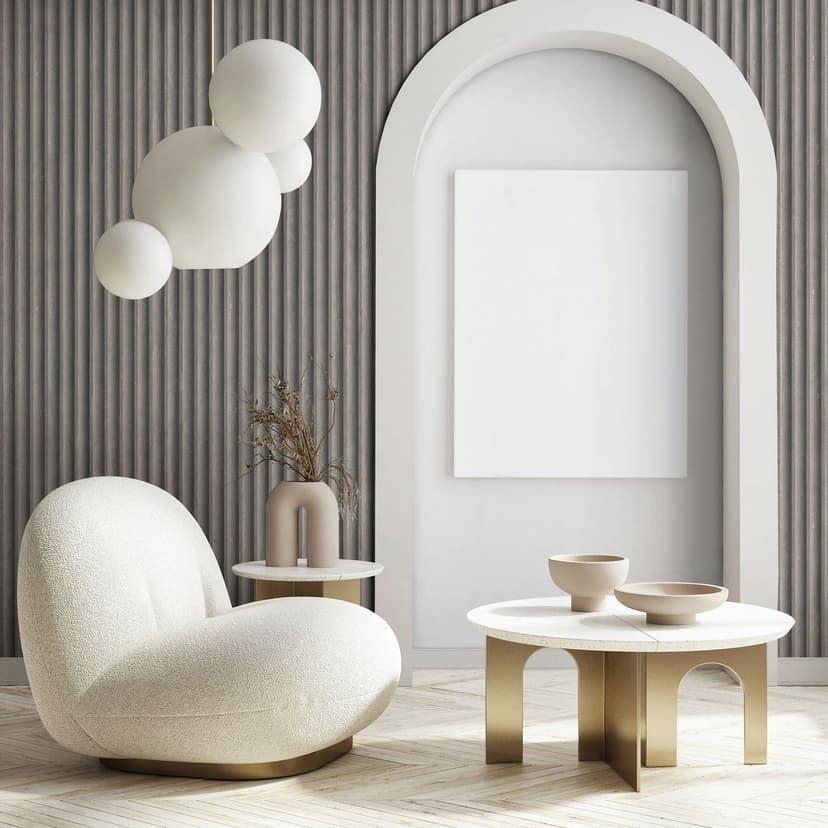 Papel pintado no tejido de color gris marrón aspecto 3D panel acústico aspecto madera rayas clásico