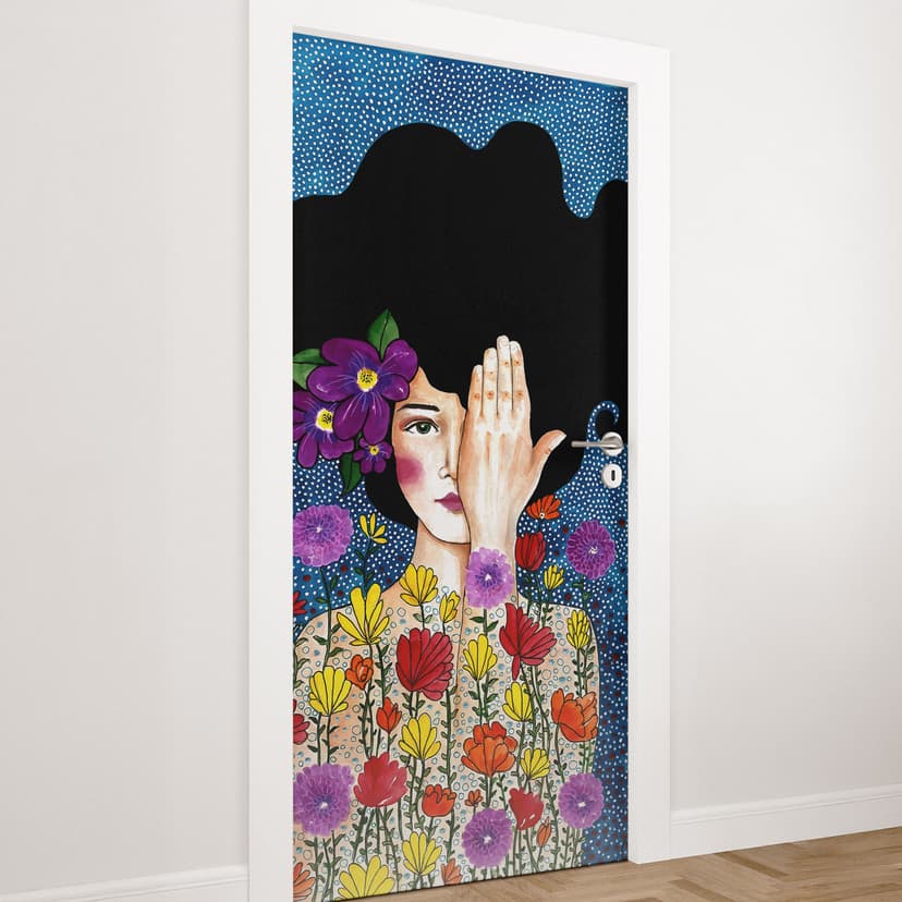 Vinilo para puertas pierde recuerdos - Huelya - Decoración autoadhesiva para puertas