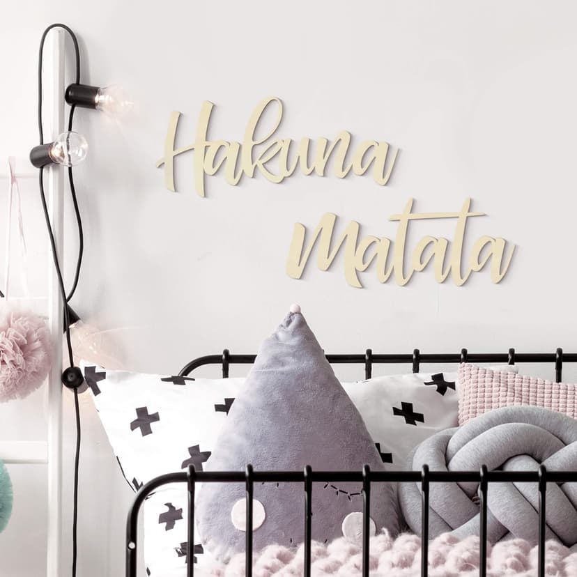 Letras de madera de álamo Hakuna Matata (2 piezas)
