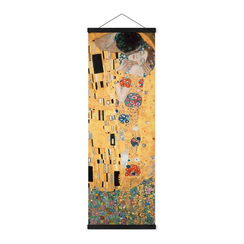 Póster de tela Klimt - El beso - Panorama