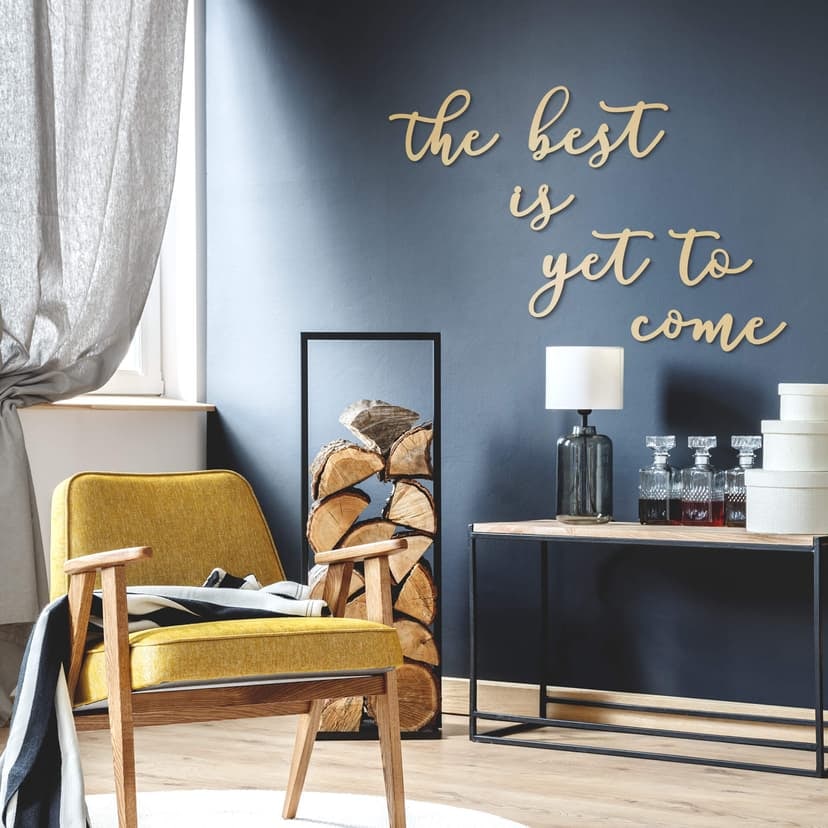 Letras de madera chopo Lo mejor está por llegar