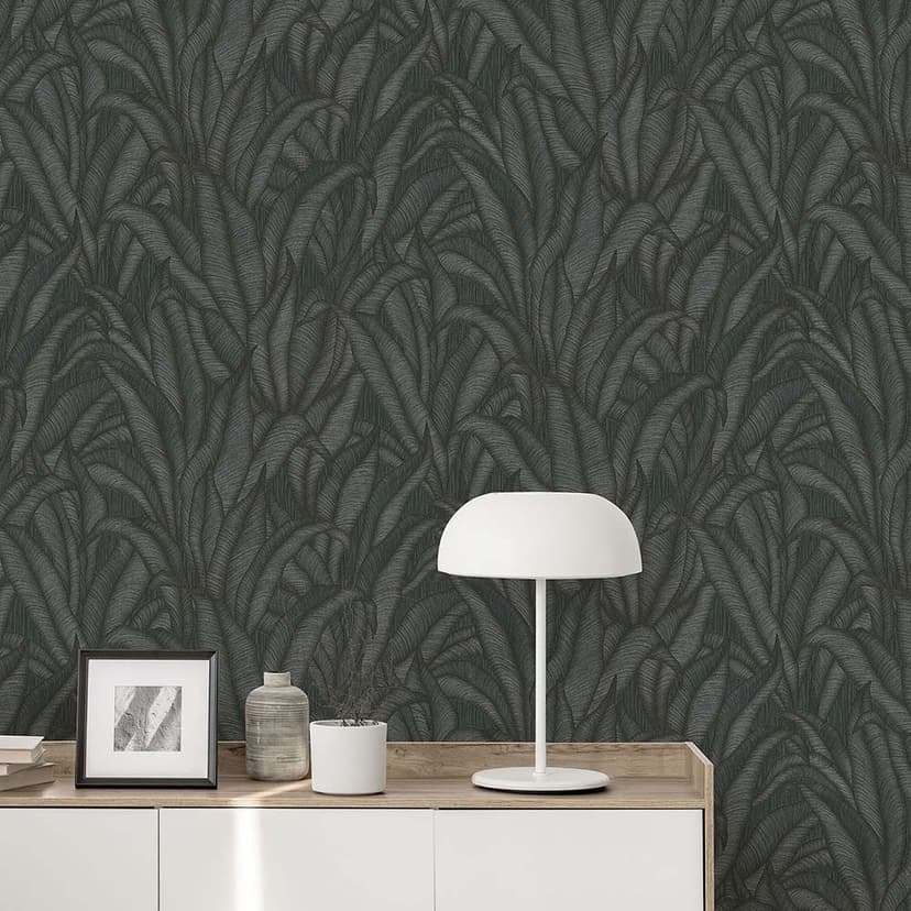 Papel pintado enredadera, papel pintado hoja Fashion for Walls 4 de Guido Maria Kretschmer negro