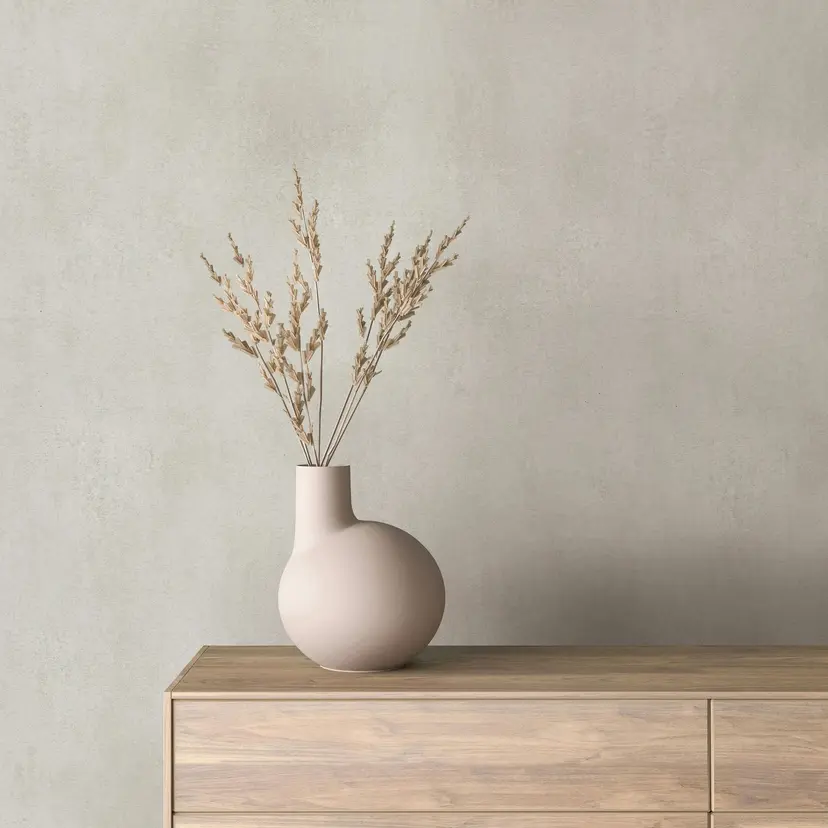 Papel pintado de tejido-no-tejido con aspecto de hormigón gris utilizado aspecto liso