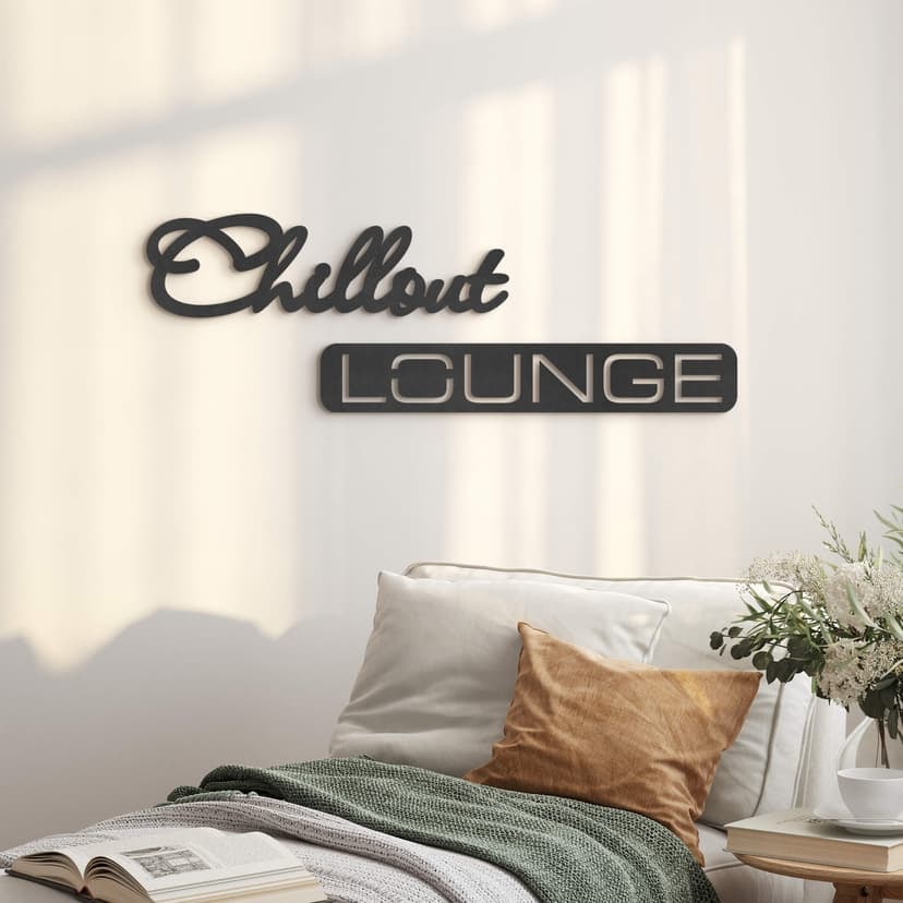 Decoración MDF Letras 3D Chillout Lounge