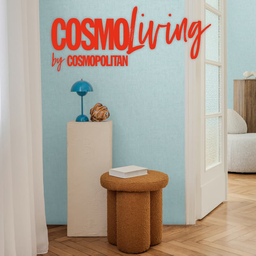 COSMOPOLITAN Papel pintado liso azul claro azul hielo - papel pintado no tejido moderno salón cocina