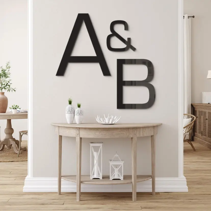 Letras acrílicas - Fuente Eurostile