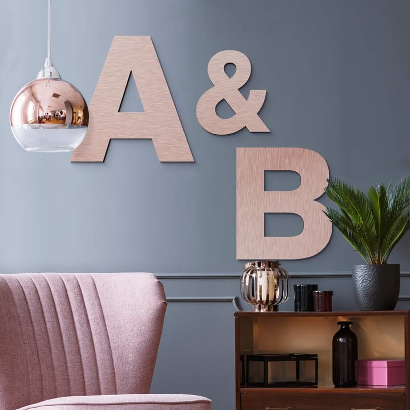 Letras Alu-Dibond - efecto cobre - fuente suiza