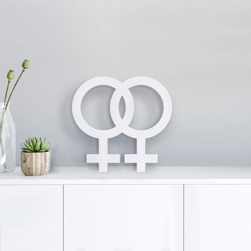 Letra decorativa símbolo de género homo mujer