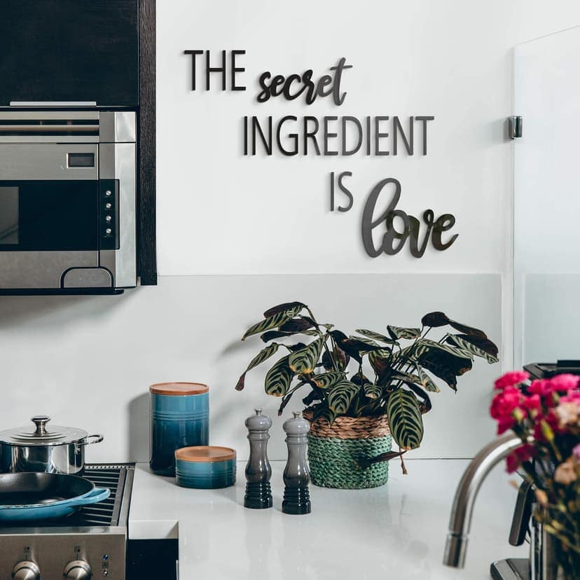 Letras acrílicas El ingrediente secreto es el amor