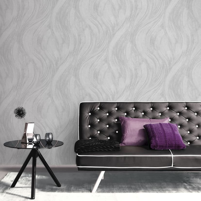 Papel pintado gráfico Opus gris