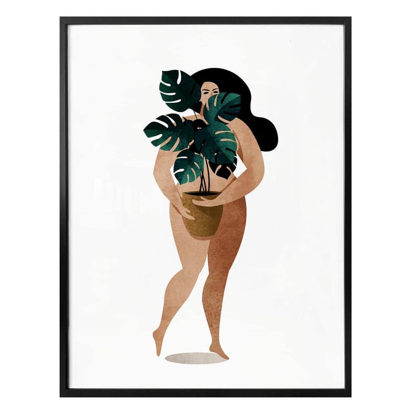 Póster Kubistika - La mujer desnuda