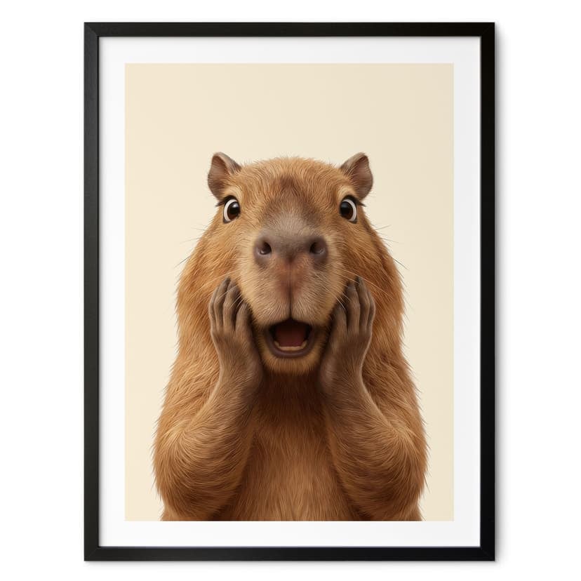 Póster Carpincho sorprendido