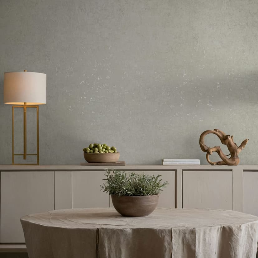 Papel pintado no tejido hormigón, yeso liso aspecto liso en gris