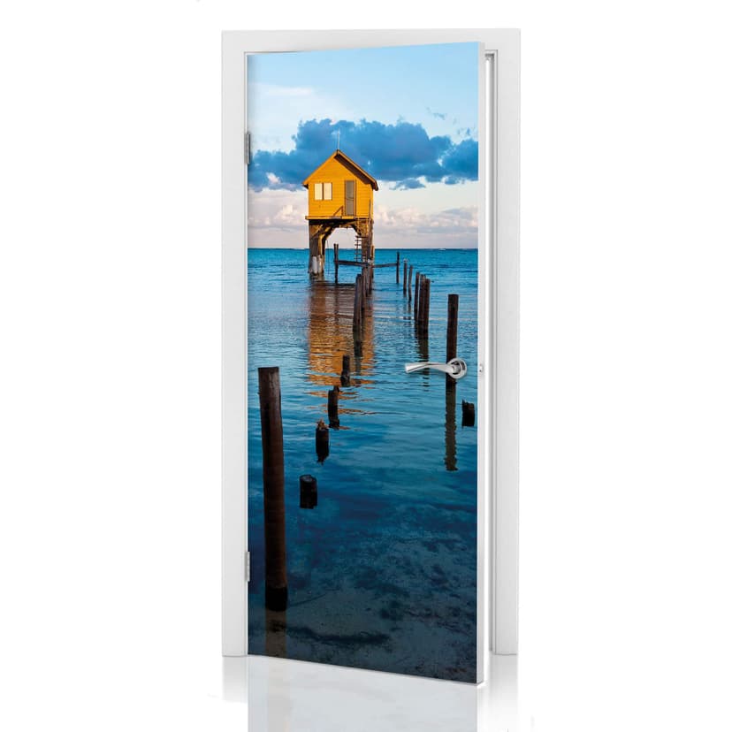 Puerta diseño casa en el mar 91x200 cm