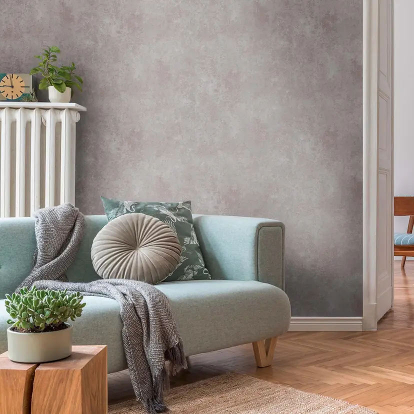 Papel pintado marrón gris moderno vintage no tejido para salón, dormitorio
